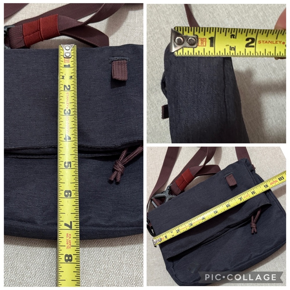 EUC Outdoor Products Brand Convertible Crossbody/Belt Bag-Navy/Purple-Nylon - Picture 12 of 16